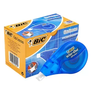 Corrector en cinta BIC White out 12 metros caja con 6 piezas