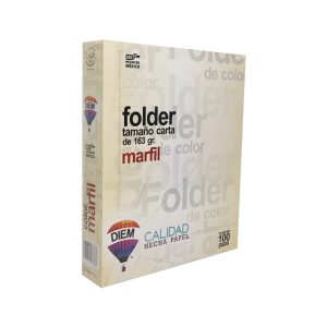 FOLDER DIEM PASTEL MARFIL T/C 163GR