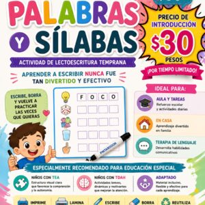 Palabras y Sílabas  | Listo para Imprimir