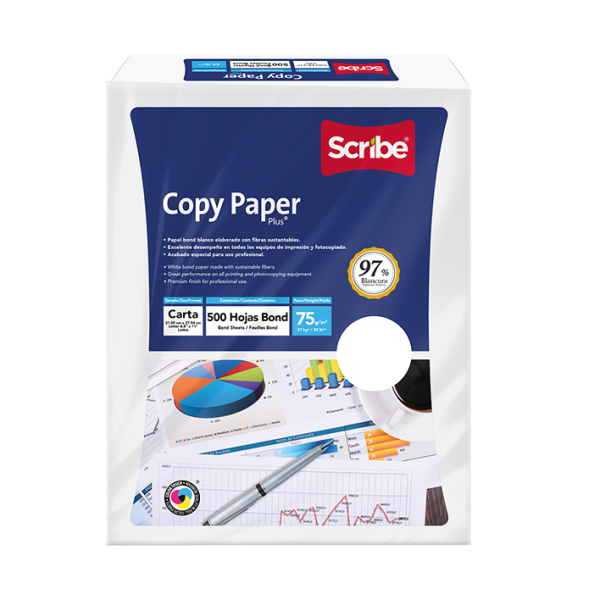 Papel Bond Scribe CopyPaper t/carta