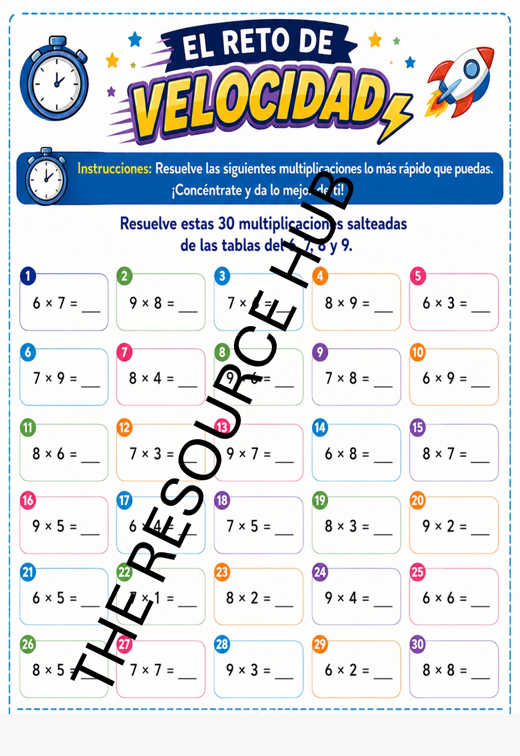 Cuadernillo para Dominar las Tablas de Multiplicar | PDF Imprimible - Imagen 10