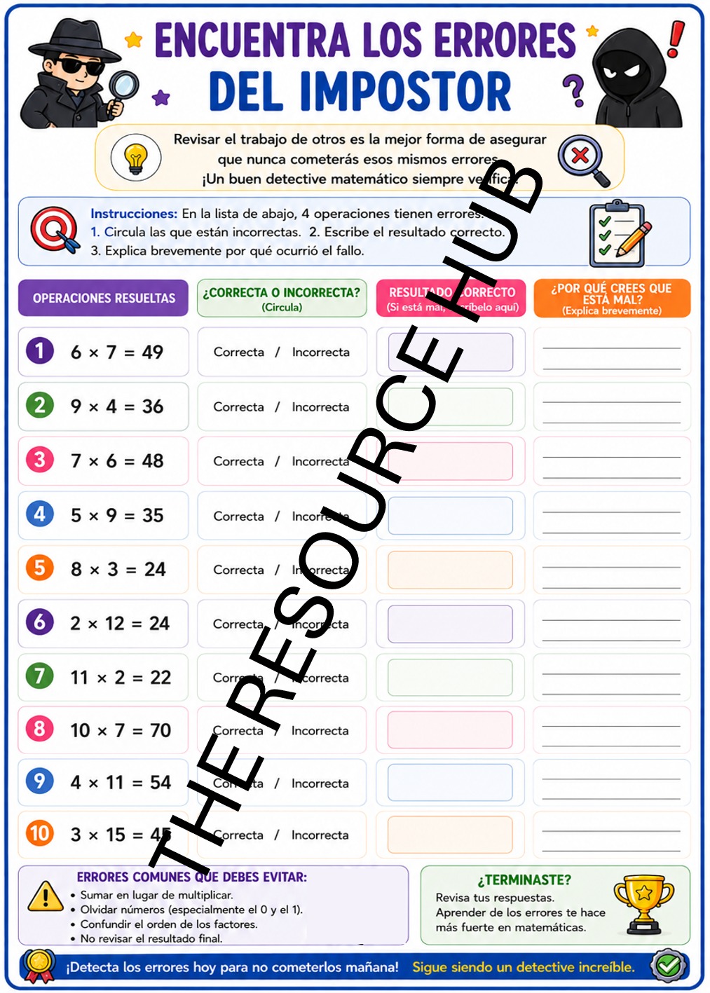 Cuadernillo para Dominar las Tablas de Multiplicar | PDF Imprimible - Imagen 7