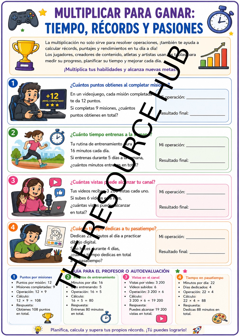 Cuadernillo para Dominar las Tablas de Multiplicar | PDF Imprimible - Imagen 5